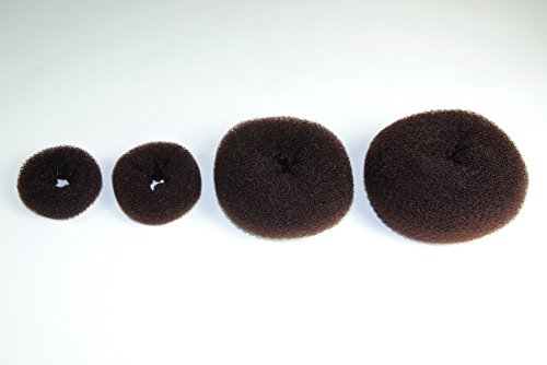 WIG ME UP – RH-046-15×7-brown XL Duttkissen für Haardutt Dutt Kissen Ring Haarrose Volumen Haarstyling braun sehr groß breit 15 x 7 cm - 5