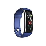 gaddrt Schrittzähler Smarte Uhren, Intelligenter Farbbildschirm Blutdruck Übung Herzfrequenz (Blau)