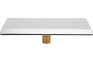 ZERODIS Waterfall Tub Spout G1/2 External Thread Stainless Steel Waterfall Tub Spout SPA Bathroom Pool Swimming Pool Silver Wall Mounted Waterfall Outlet Nozzle Bathtub Nozzle Accessories