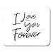 Produktbild HOTNING Gaming Mauspads Amour Lettering Creative with Phrase Romantic Text I Love You Forever Beautiful 11.8"x 9.8" Decor Office Computer Accessories Nonslip Rubber Backing Mousepad Mouse Mat