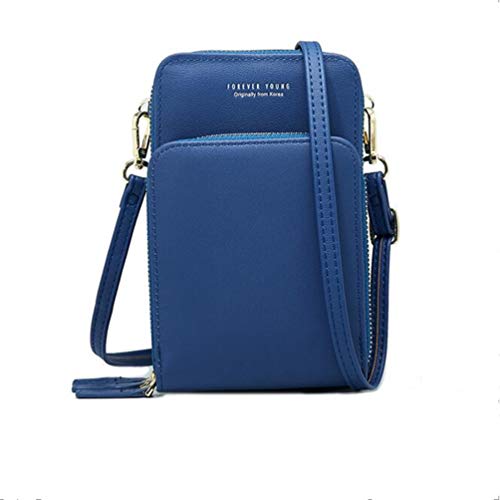 Preisvergleich Produktbild AIFILLE, Damen Umhängetasche blau dunkelblau Wallets for Women