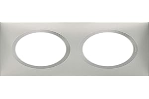 LEGRAND - Plaque dooxie Carrée - Plaque de Finition pour Prises et Interrupteurs dooxie - Fabriqué En France - 3 Postes - Aluminium Mat