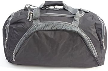Travel Bag Weekend Bag Duffle / Tote Sports Cabin carry on Gym Bag (Black/Grey)