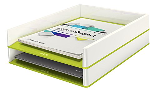 Leitz Bandeja de sobremesa WOW con combinaci n dual de color A4 Blanco Verde metalizado 53611064 reviews Leitz Bandeja de sobremesa WOW con combinaci n dual de color A4 Blanco Verde metalizado 53611064