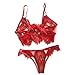 Produktbild Bluestercool Frauen Wäsche Spitze Kleidbabydoll Unterwäsche Nachtwäsche (XXL, Rot)