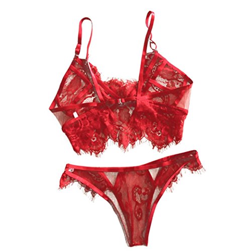 Preisvergleich Produktbild Bluestercool Frauen Wäsche Spitze Kleidbabydoll Unterwäsche Nachtwäsche (XXL, Rot)