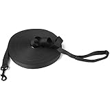 WOLTU Hundeleine stabile hunter Hunde Leine Fährtenleine Schleppleine Suchleine für Hundetraining 15m Länge, 2cm Breite Schwarz HTL2039sz
