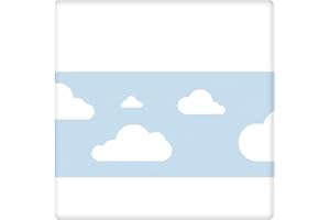 setecientosgramos Cenefa Auto-Adhesiva | Decoración de Pared Infantil, 5 m x 15 cm | Nubes (Design 3)