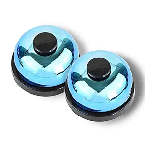 Meric Potty Training Bells for Small Dogs, Shiny Metallic Blue, 2.9