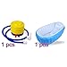 Produktbild moonvvin aufblasbares Schwimmbecken Baby Badewanne, portable Mini Air Kid Infant Kleinkind Dicke Dusche Waschbecken faltbar mit weichem Kissen Central Sitz mit Kompressor Pumpe, PVC, blau, 38.5"*25.6"*11"