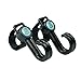 Pram hooks-Black buggy hooks by Cosy Angel-Pack of 2 with 2 double multi purpose stroller hooks for hanging nappy bags, handbags, groceries-Swivels 360 degrees with Velcro straps to fit any pushchair