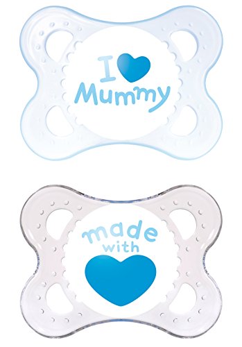 MAM 667343 – Original Silikon I love mummy 0-6, Doppelpack - 4