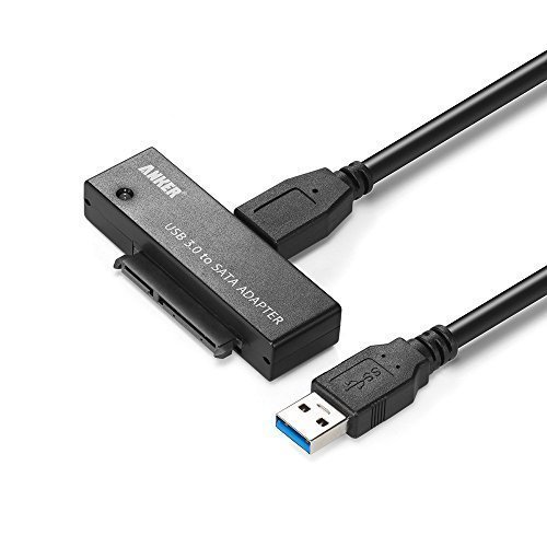 Anker USB 3.0 auf SATA Adapter / Konverter Kabel UASP für 2.5 Zoll Festplatten Laufwerke HDD SSD [Netzteil nicht im Lieferumfang]