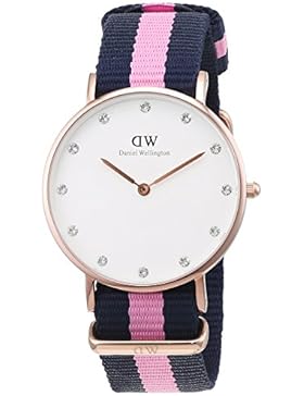 Daniel Wellington Damen-Armbanduhr Classy Winchester Analog Quarz Nylon DW00100077