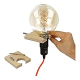✔ Montaje DIY: el soporte de pared permite colgar prácticamente cualquier lámpara de cable textil en ella.