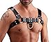 Produktbild MZQ Sexy Herren Leder Körper Brust Harness H Bulldog 4 Riemen Clubwear Kostüme