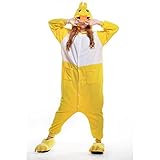 Free Fisher Damen/ Herren Schlafanzug Pyjama, Tier Kostüm, Ente Gelb, Gr. M (Körpergröße 160-169 CM) - 