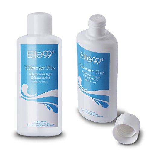 Elite99 Fast-acting Cleanser Plus Liquid Surface Residue Sticky Remover UV Gel Nail Art Enhances Shine 60ml