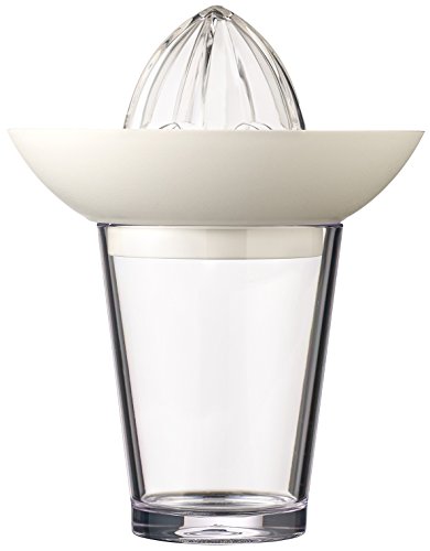 Rosti Mepal 104557530600 Saftpresse mit Kunststoffglas San/ABS weiß 13,5 x 13,5 x 17 cm