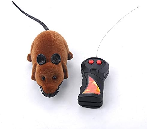 Remote Control Wireless Controller RC Rat Mouse Mice Hameln Animal Toys For Cat Dog Kitten Teaser Playing Pet Toy Novelty Funny (brown)