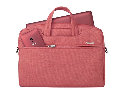 Asus EOS Tasche (bis zu 12 Zoll, gepolstert, viele Taschen und Fächer, für Notebook) rot - 3