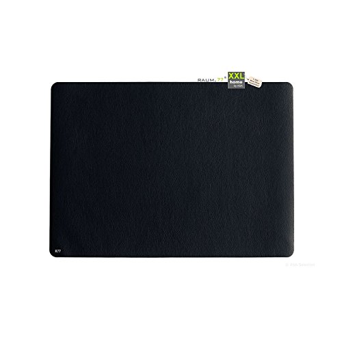 Tischset, Schwarz Leder