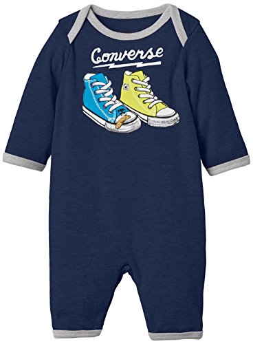 Converse Baby-Boys Stubbed Shoe Romper, Blue (Navy), 0-3 Months