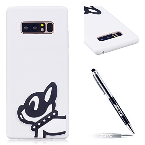 Samsung Galaxy Note 8 Silicone TPU Case Cover, 3D Cartoon Cute Soft Fun Samsung Galaxy Note 8 Case Cover JAWSEU Soft Gel TPU Silicone Case for Samsung Galaxy Note 8 Protective Back Case Cover Anti-Slip Shockproof Scratch Resistant - Dog