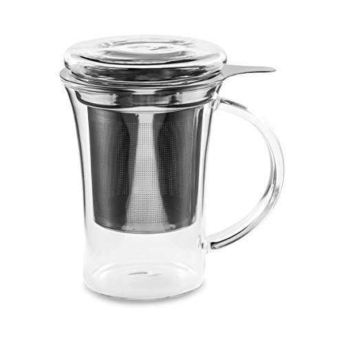 Pajoma 13530 Teeglas mit Sieb Aromat, glas und edelstahl