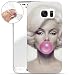 Produktbild FINOO | Samsung Galaxy S7 Edge Weiche Flexible Silikon-Handy-Hülle | Transparente TPU Cover Schale mit Motiv | Tasche Case Etui mit Ultra Slim Rundum-Schutz | Kaugummi Pink