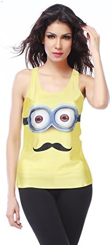 Yinxiang Liying Women's Sexy Slim Tank Top Sleeveless Yellow T-shirt Vest (Banana eyes)