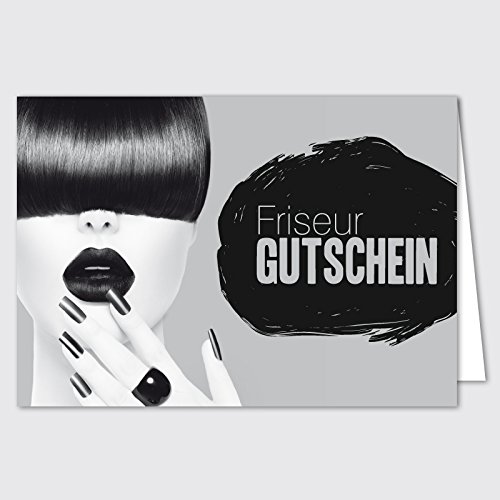 Gutschein "Friseur - Mausgrau" - Format: DIN A6, 50 Stück