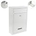 Produktbild Cablematic - Briefkasten Postkasten metallische weiss Farbe für wallmount 215 x 82 x 315 mm