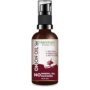 Hanman Essentials Onion Oil For Hair Growth & Hair Fall Control | 100% Natural Oil Complete Hair Treatment For Rough and Damaged Hair (50 ml)