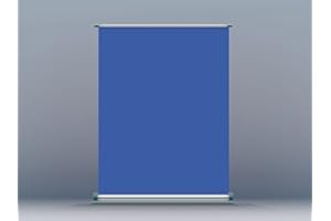 Oedim Roll Up Croma Blu, 150 x 200 cm, Stampa Inclusa Massima Qualità di Stampa, Anti Curbing, Antiribaltamento, Espositore Pubblico Arrotolabile.