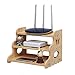 Produktbild GJF Schwimmendes Regal Holz-Router Fernbedienungen Kontrollhalterung WiFi-Router Aufbewahrungsboxen 2-Tier-3-Tier-Regal für TV-Zubehör (Farbe : A, größe : 3 Tier)