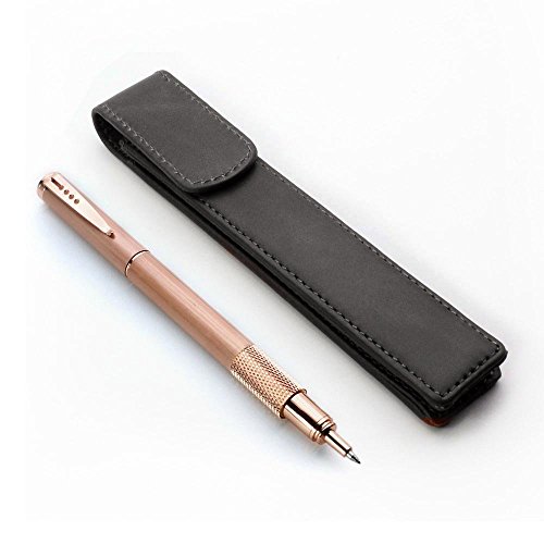 Creoly Funda de cuero genuino para bol  grafo  Negro 