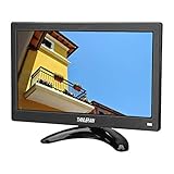 12 Pouces Moniteur CCTV Portable 1366x768 IPS TFT Full HD Ecran Sécurité avec Entrée HDMI/VGA/USB/AV Monitor pour DVD PC CCTV TV Caméra