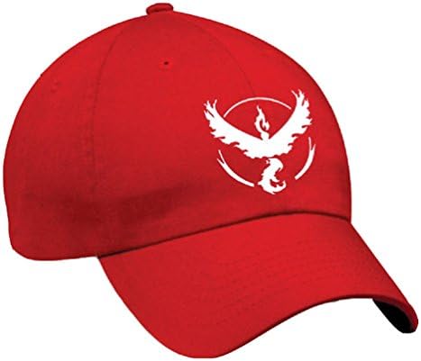 Lamaara® Baseball Hat For Team Cap in Instinct, Mystic or Valor,Embroidery(Red-White)