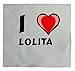 Produktbild Personalisiertes Putztuch zur Kontaktlinsen/Brillenreinigung mit Aufschrift Ich liebe Lolita (Vorname/Zuname/Spitzname)