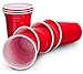 Price comparison product image VonShef Ruby Apple Red American Plastic Disposable Party Cups Pack of 100, 16oz (455ml)