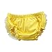 La Vogue Baby Girls Boys Ruffle Pants Knickers Bloomers Nappy Cover (L, Yellow)