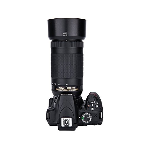 Maxsimafoto - HB-77 Pare-Soleil pour Nikon AF-P DX Nikkor 70-300 mm f 4 5-6 3 G ED VR et AF-P DX Nikkor 70-300 mm f 4 5-6 3 G ED 