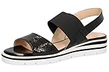 Verschluss: Ohne Verschluss CAPRICE 28202-22 Damen Riemchensandale,Sandale,Sandalette,Sommerschuh,bequem,flach,(19) Black Comb,40 EU