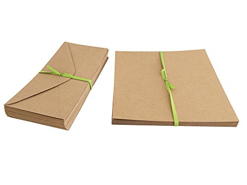 60 tlg. Set Kraftpapier Klappkarten und Briefumschläge aus Naturkarton für Gruß- und Glückwunschkarten, Einladungskarten, Weihnachtskarten zum kreativen Selbstgestalten - 2