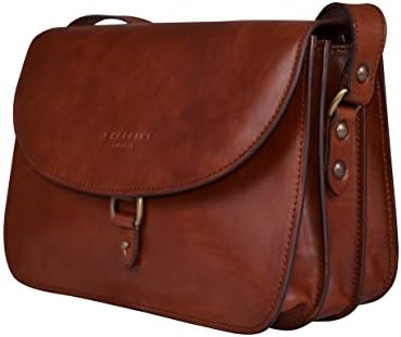 Chellini Firenze Handmade Italian Leather Saddle Bag Cross-body Bag for Women