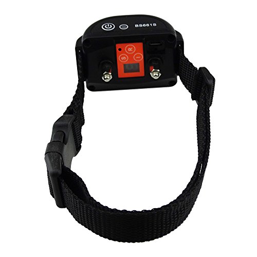 Preisvergleich Produktbild CHANG Wiederaufladbare Anti Belling Hundehalsbänder, mit Aufnahme + Elektrostatische Stimulation, 5 Einstellbare Ebenen, Kragen Einstellbare Länge Ist 7~25 Zoll,Black