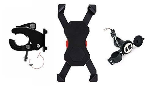 Supporto smartphone moto iphone x con porta di ricarica usb piÃ¹ sicuro del mercato supporto iphone x moto con porta usb di ricarica supporto moto iphone x supporto moto per iphone x nero