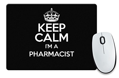 Schwarz Keep Calm I 'm a Apotheker Mauspad Farbe 3432