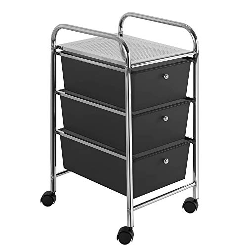 Habita Home Carrito ALMACENAJE BAÑO 33x39x65cm Color Negro